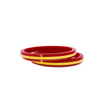 Elegant Red & Gold Floral Designer Bangles