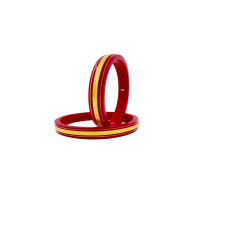 Red Bangles with Golden Engraved Detailing