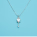 Heart Key Crystal Pendant Chain