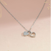 Twin Hearts Pendant Chain