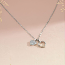 Twin Hearts Pendant Chain