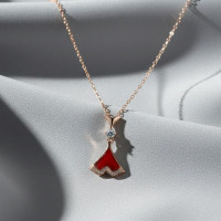 Rose Gold Fan Charm Chain