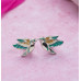 Blushing Petal Long Drop Earrings