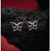 Ruby Bloom Dangle Stud Earrings