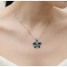 Elegant Emerald Leaf Heart Necklace