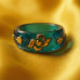 Blue Lotus Gold-Embedded Ring