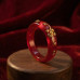 Gold Detail Red Resin Statement Ring