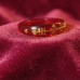Gold Inlay Red Resin Ring
