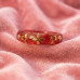 Gold Detail Red Resin Statement Ring