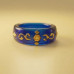 Blue Resin Gold Accent Ring