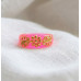 Crimson Bloom Enamel Ring