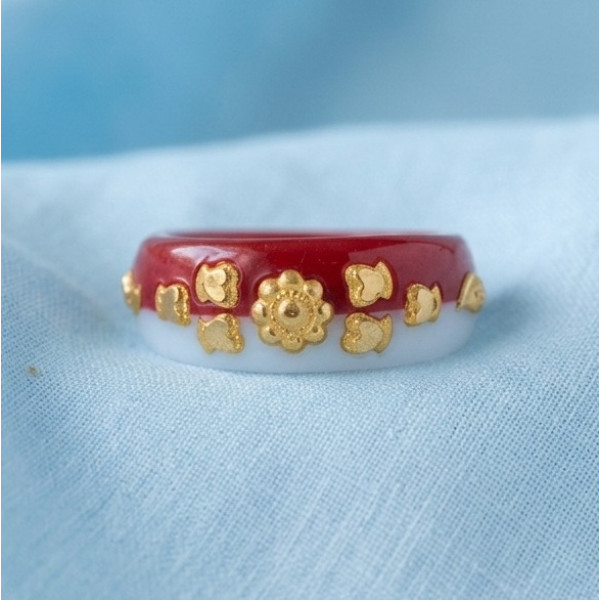 Scarlet Petal Charm Band