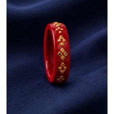 Golden Blossom Red Ring