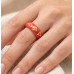 Golden Blossom Red Ring