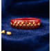 Crimson Blossom Enamel Ring