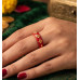 Crimson Ember Goldleaf Ring