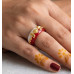 Aurora Crimson Charm Ring