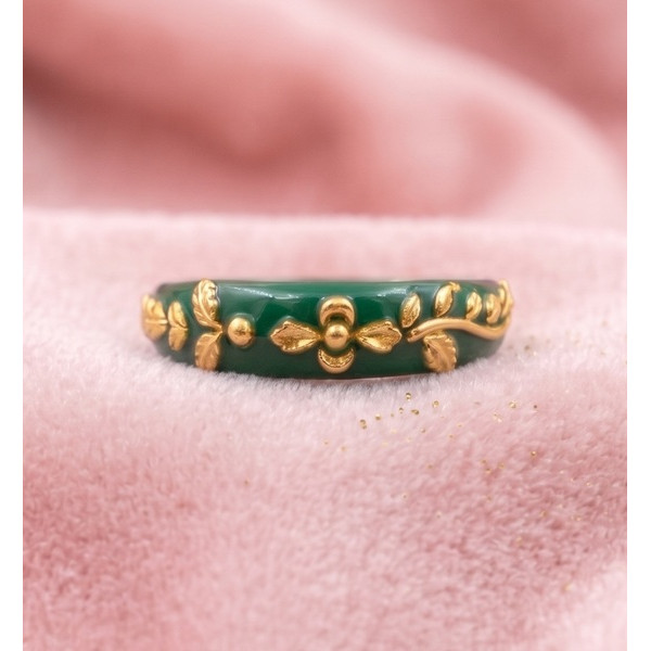 Sunset Bloom Gold Ring