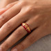 Ruby Enamel Floral Charm Band