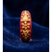 Ruby Enamel Floral Charm Band