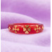 Scarlet Petal Gold Ring