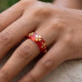 Scarlet Petal Gold Ring
