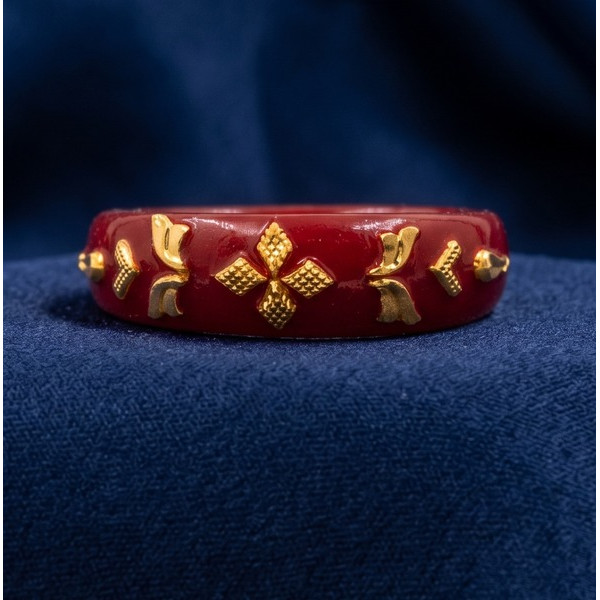 Regal Enamel Heart Ring