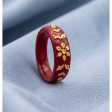Maharani Red Floral Ring