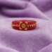 Scarlet Charm Gold Motif Band