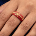 Scarlet Charm Gold Motif Band