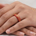 Crimson Blossom Designer Ring