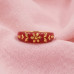 Golden Petal Ruby Ring