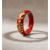 Cherry Fleur Enamel Ring