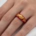 Phoenix Blessing Red Jade Ring