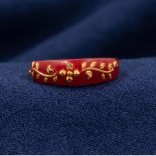 Crimson Luck Gold Phoenix Ring