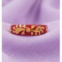 Scarlet Harmony Gold Band Ring
