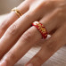 Scarlet Harmony Gold Band Ring