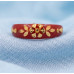 Elegant Red Mosaic Gold Ring