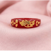 Scarlet Songbird Enamel Band