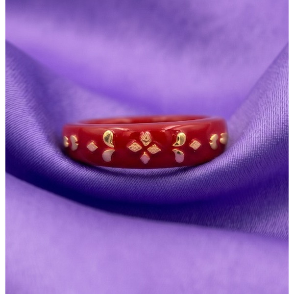 Vermilion Grace Gold Inlay Ring