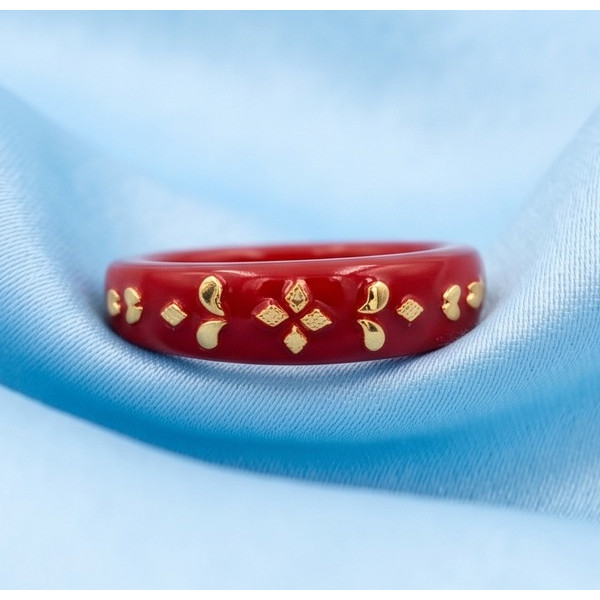 Crimson Royale Charm Ring