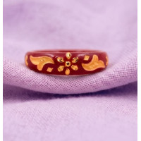 Scarlet Gold Motif Ring