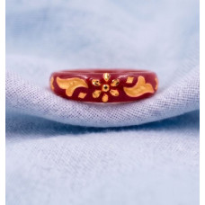 Scarlet Gold Motif Ring