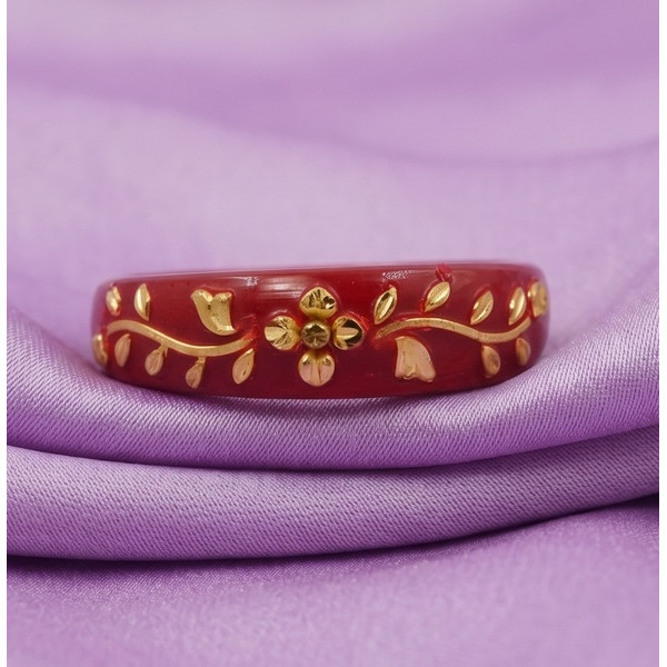 Ruby Blossom Gold Ring