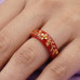 Ruby Blossom Gold Ring