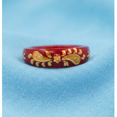 Floral Vine Red Enamel Ring Floral Vine Red Enamel Ring
