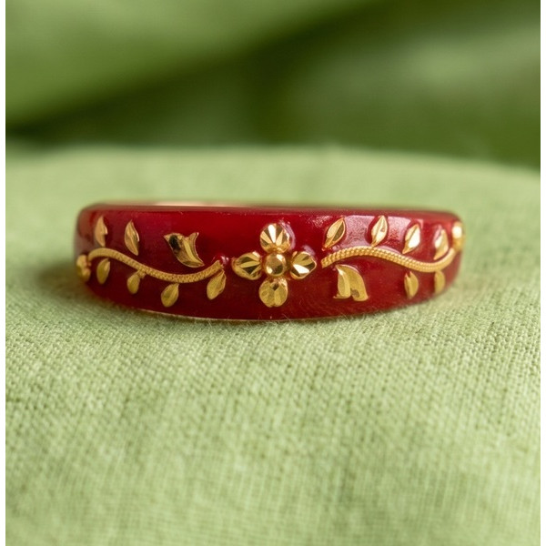 Golden Petal Designer Ring