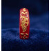 Red Jade Floral Charm Ring