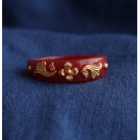 Red Radiance Floral Ring