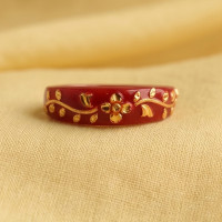 Classic Crimson Gold Ring